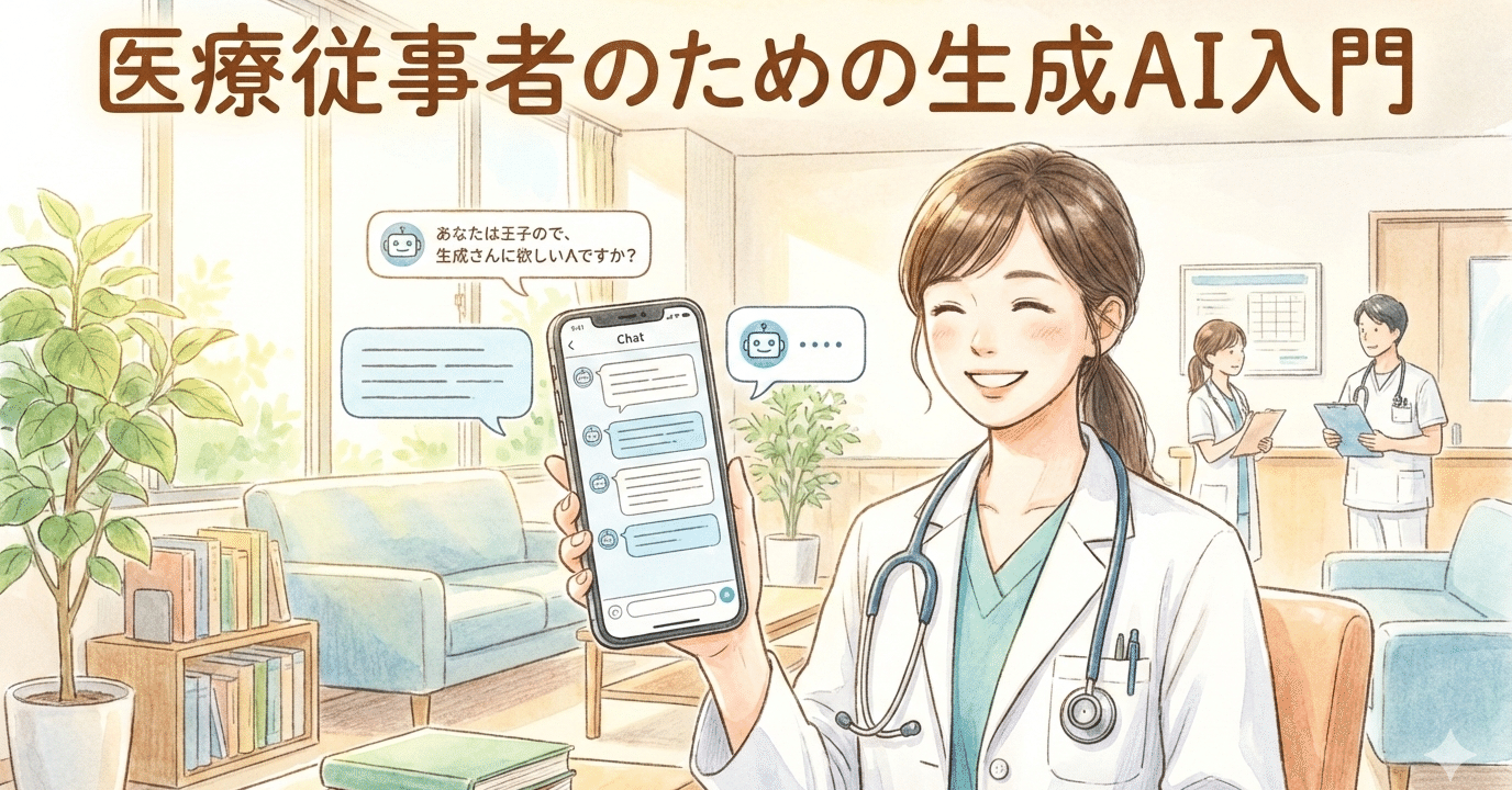 医療従事者のための生成AI入門｜まずはChatGPTから始めよう